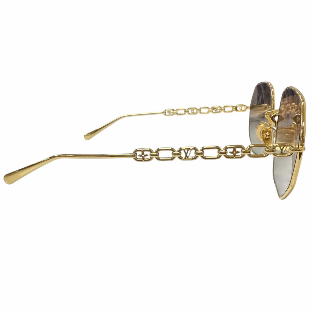Great LOUIS VUITTON sunglasses My LV Chain Round gold