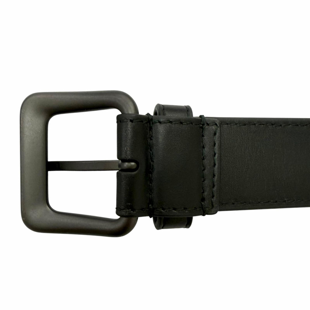 Excellent BOTTEGAVENETA belt INTRECCIATO black leather mens 271932