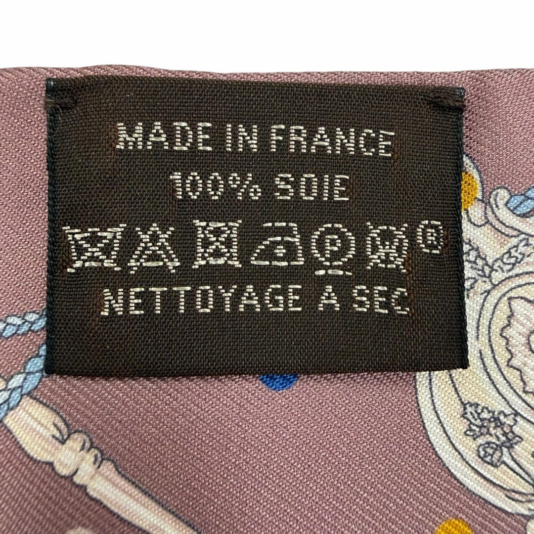 Excellent HERMES scarf Les Cles a Pois (Le Creapore) silk Women