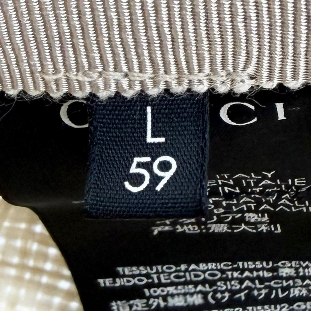 Great GUCCI hat Tiger Head Ribbon Tape Straw Hat natural plant fiber Women L