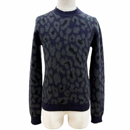 Great RAF SIMONS knit Navy mohair mens XS