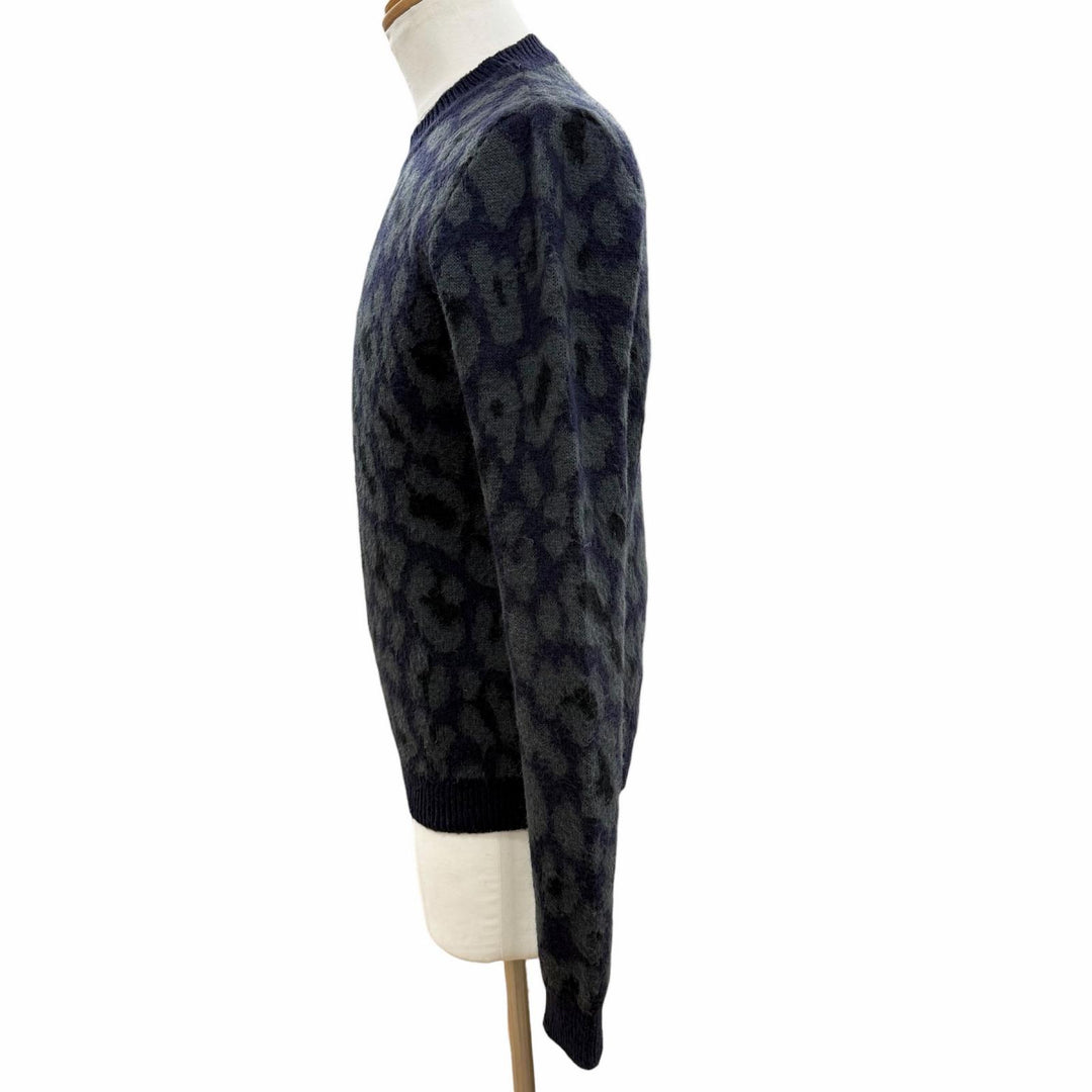 Great RAF SIMONS knit Navy mohair mens XS