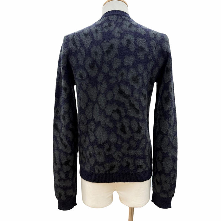 Great RAF SIMONS knit Navy mohair mens XS