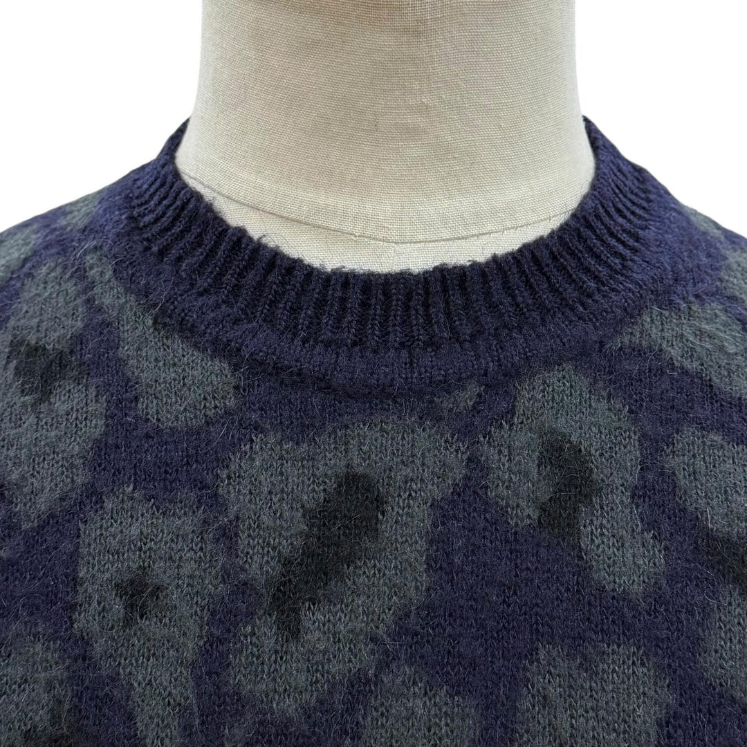 Great RAF SIMONS knit Navy mohair mens XS