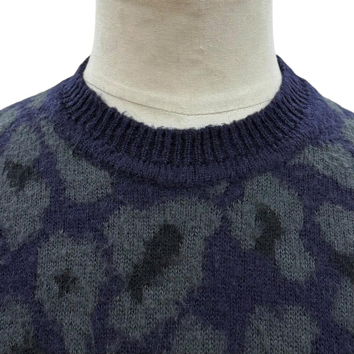 Great RAF SIMONS knit Navy mohair mens XS
