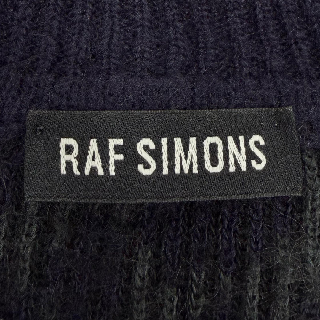 Great RAF SIMONS knit Navy mohair mens XS