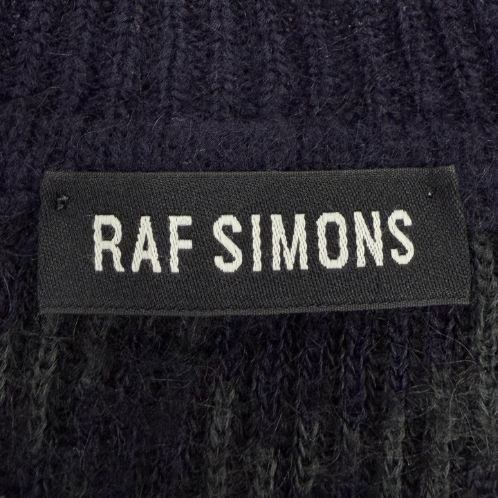 Great RAF SIMONS knit Navy mohair mens XS