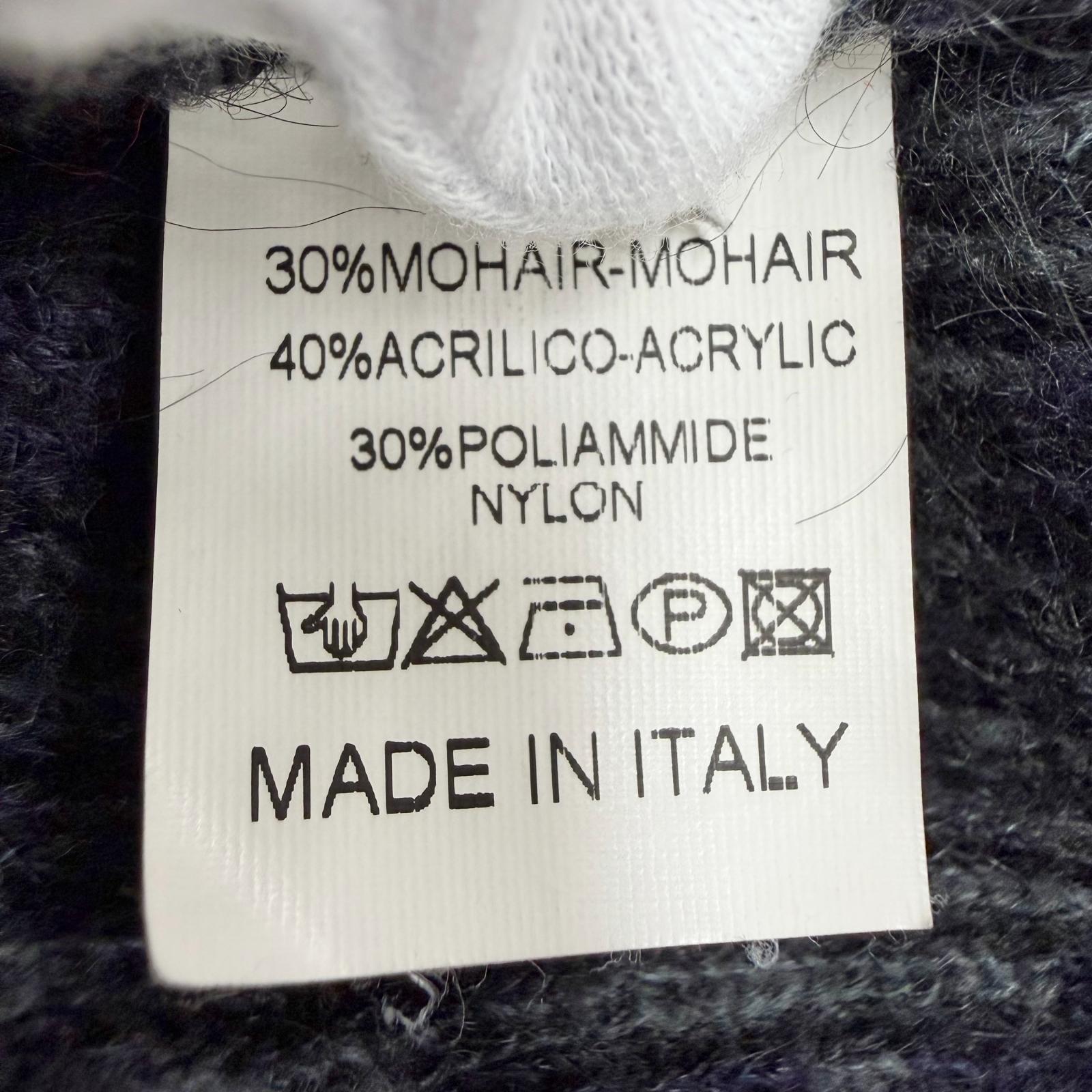 Great RAF SIMONS knit Navy mohair mens XS – caro-japan