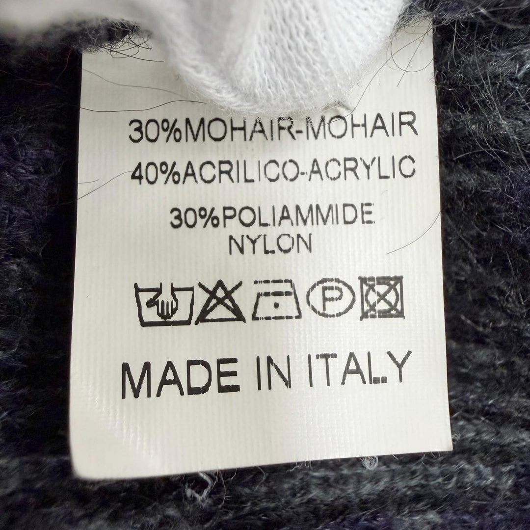 Great RAF SIMONS knit Navy mohair mens XS
