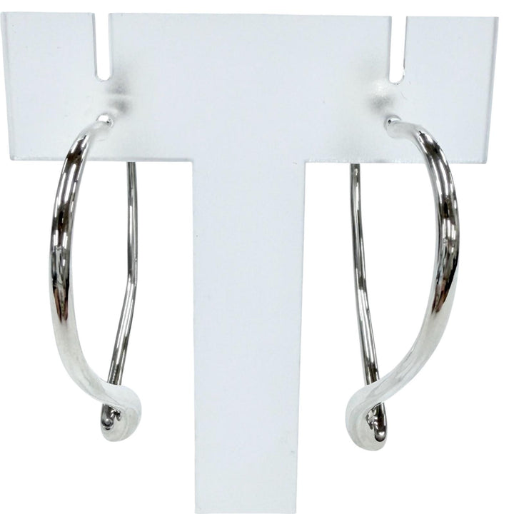 Great TIFFANY&Co. Pierce Open Heart Hoop Pierce, Medium Silver AG925 Women
