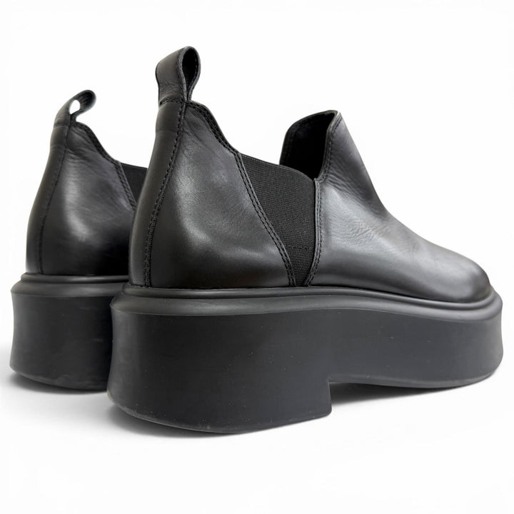 Great THE ROW ROBIN Side-gore platform leather ankle boots/short boots black 37