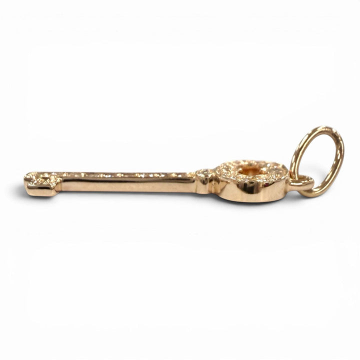 Excellent TIFFANY&Co. Pendant top Oval Key Mini Pink gold 750 Women
