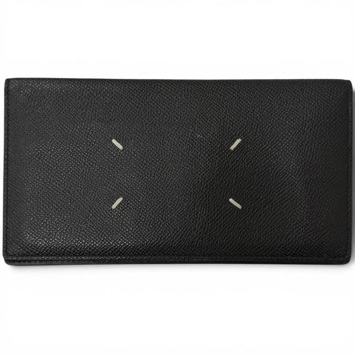Very Good Maison Margiela Purse 4-Stitch Bifold Wallet black leather mens
