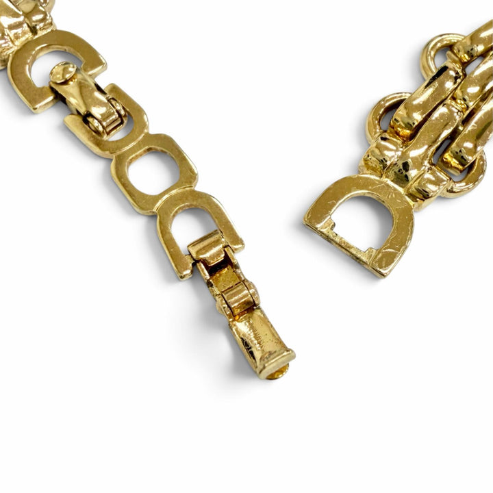 Excellent Christian Dior Necklace Chain Choker Necklace gold Women
