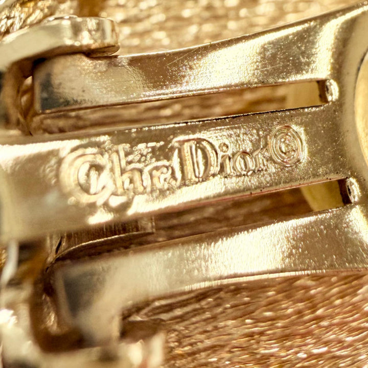 Great Christian Dior Earring Pearl gold Women