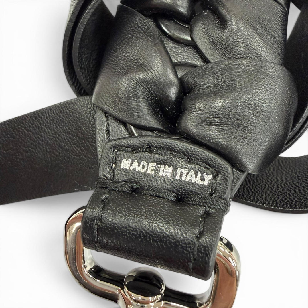 Excellent FENDI Shoulder strap Mini strap you ribbon black leather Women