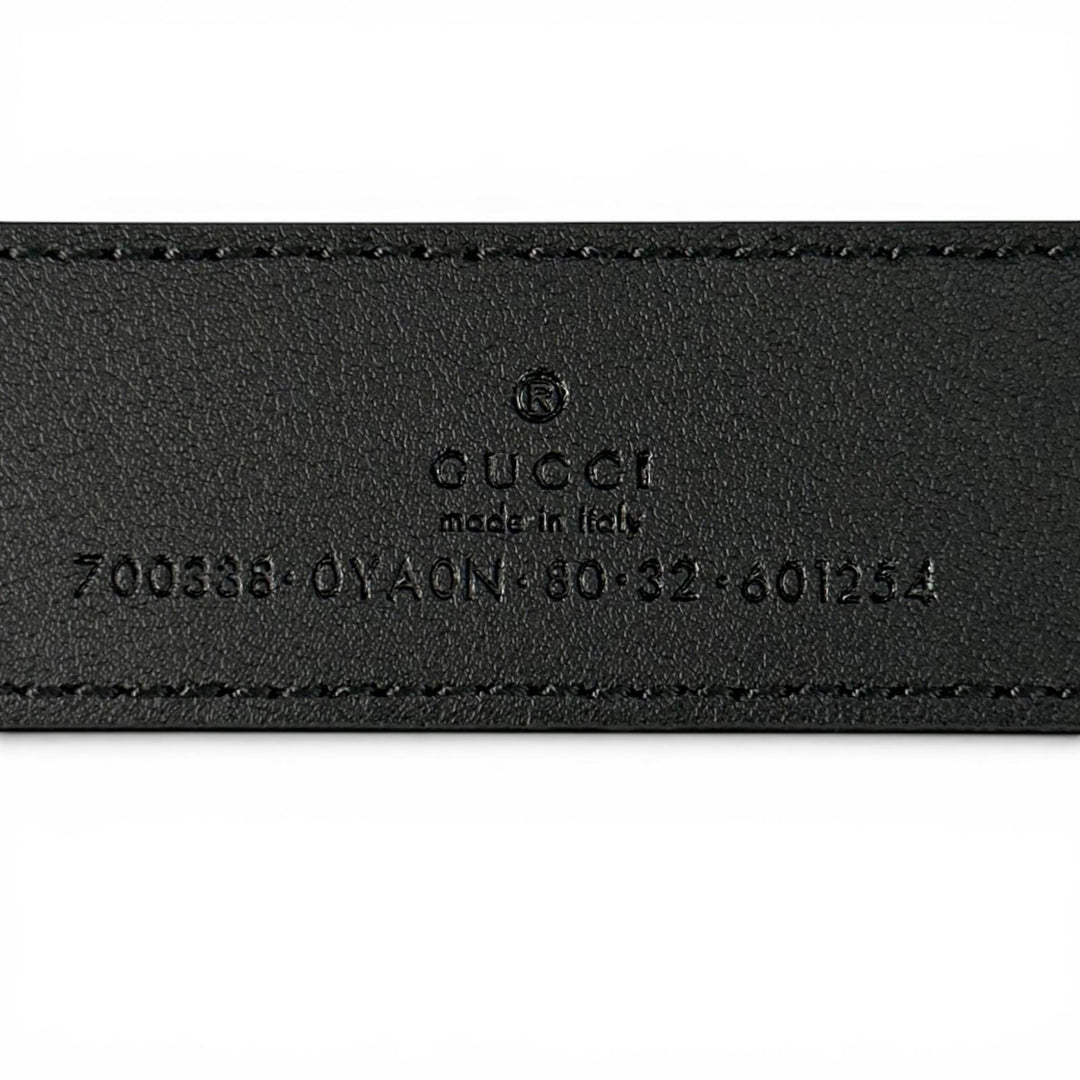 Excellent GUCCI belt Horsebit pin buckle black leather Women 700338