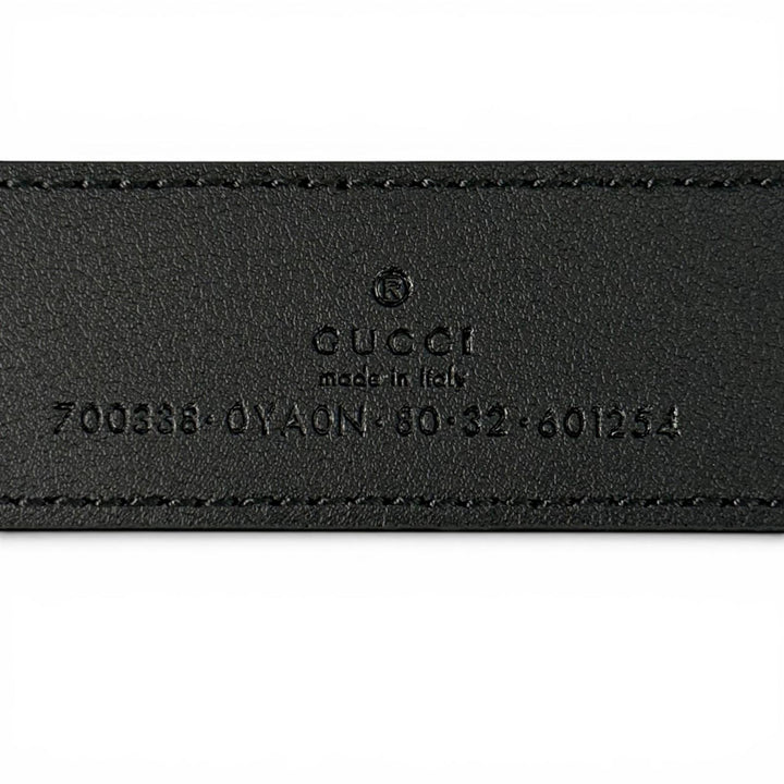 Excellent GUCCI belt Horsebit pin buckle black leather Women 700338