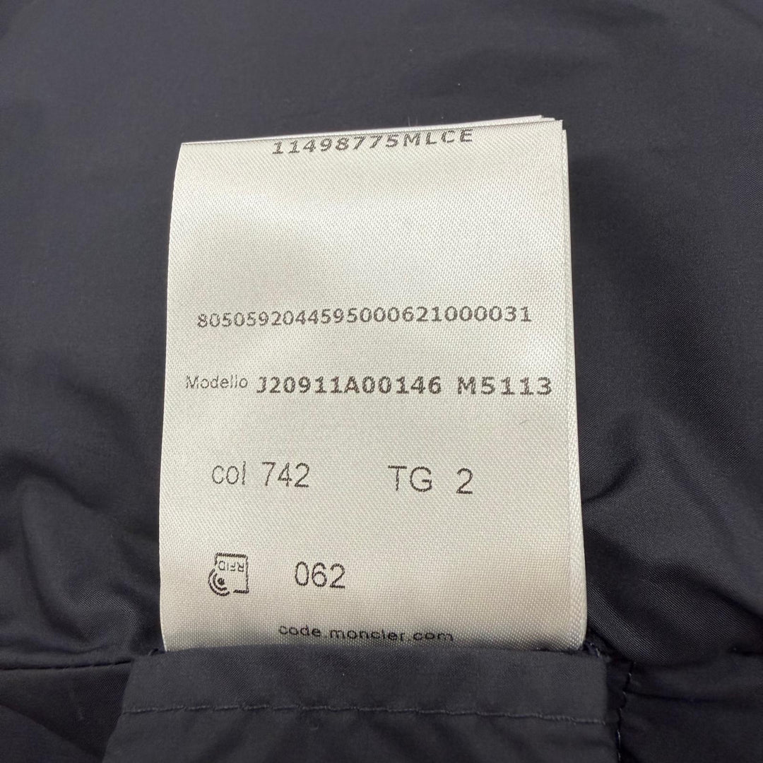 Great MONCLER Down jacket ANDRES Navy wool mens 2