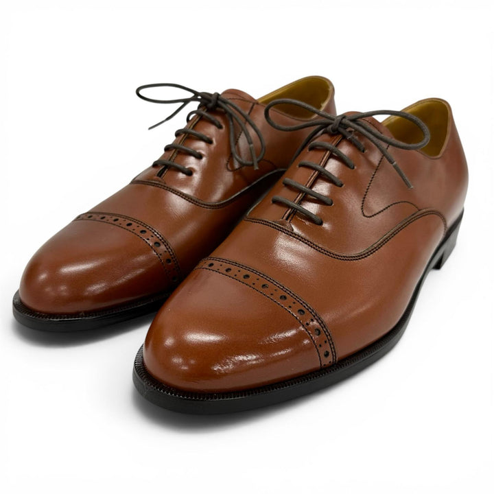 Pristine REGAL Leather shoes Punched cap toe straight tip Brown 25.5cm 2794