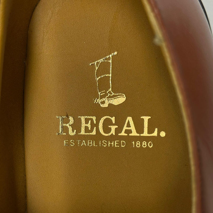 Pristine REGAL Leather shoes Punched cap toe straight tip Brown 25.5cm 2794