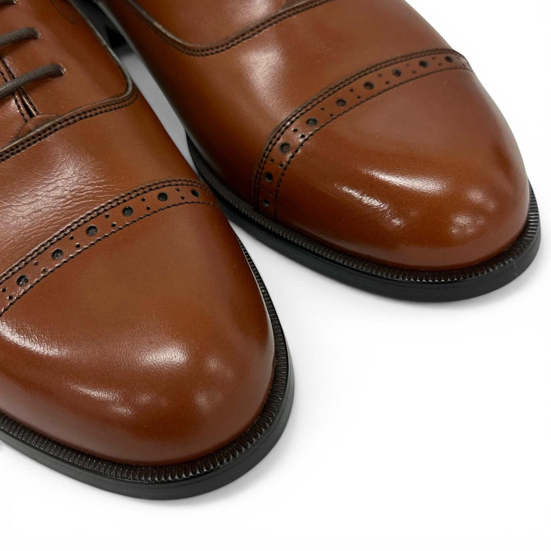 Pristine REGAL Leather shoes Punched cap toe straight tip Brown 25.5cm 2794