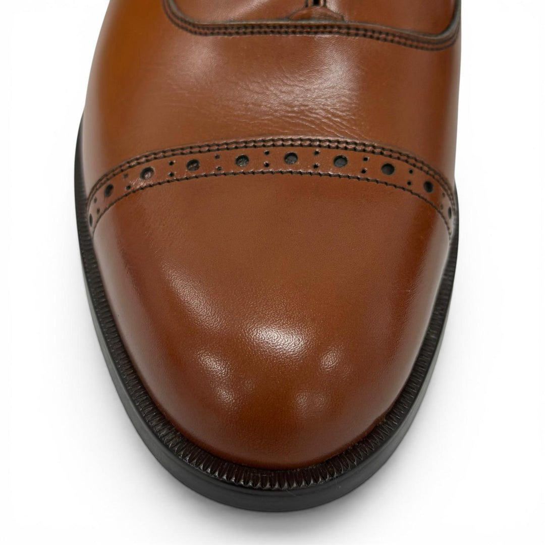 Pristine REGAL Leather shoes Punched cap toe straight tip Brown 25.5cm 2794