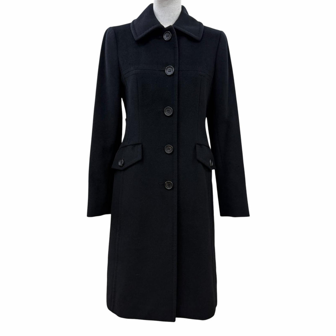 Great BURBERRY LONDON coat Logo button, long length black Angola Women 36