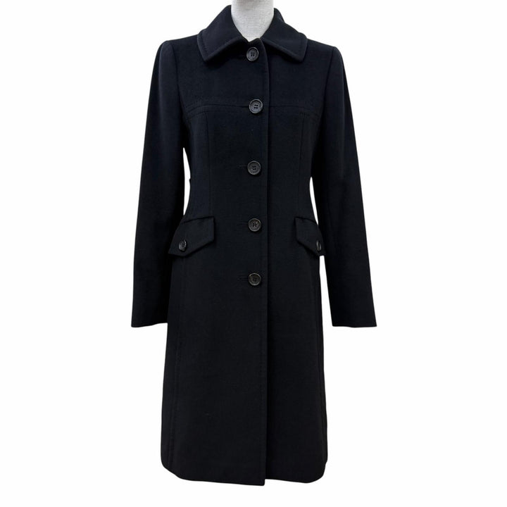 Great BURBERRY LONDON coat Logo button, long length black Angola Women 36