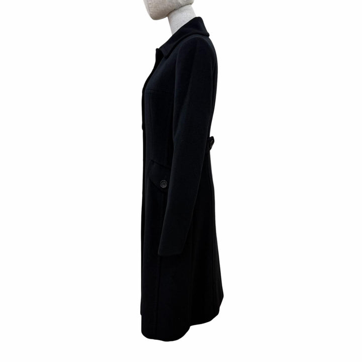 Great BURBERRY LONDON coat Logo button, long length black Angola Women 36