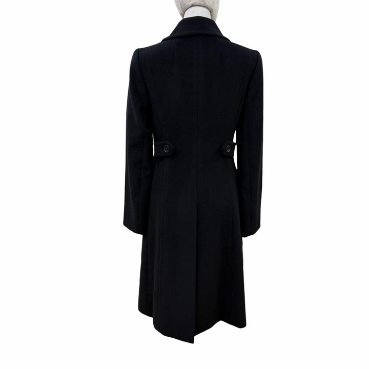 Great BURBERRY LONDON coat Logo button, long length black Angola Women 36
