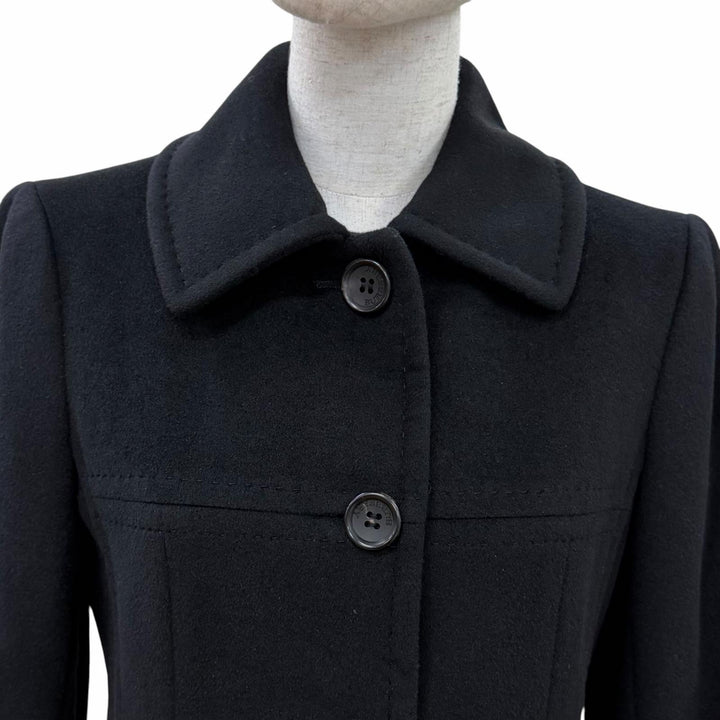 Great BURBERRY LONDON coat Logo button, long length black Angola Women 36