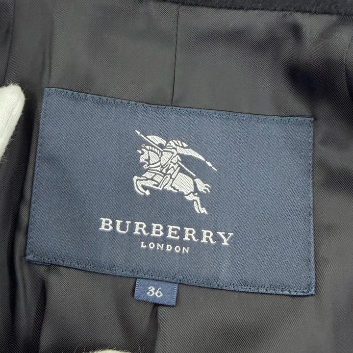Great BURBERRY LONDON coat Logo button, long length black Angola Women 36