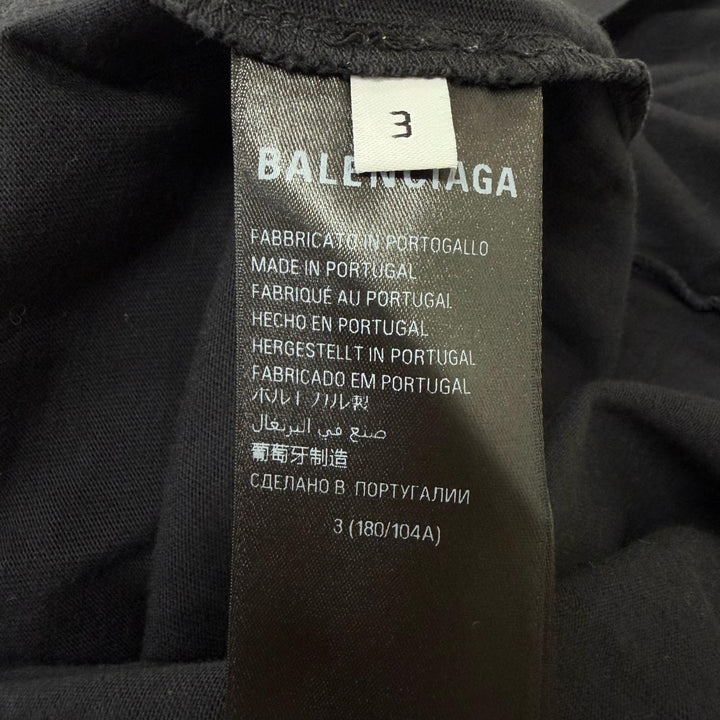 Pristine BALENCIAGA Long-sleeved T-shirt Arm logo embroidery
