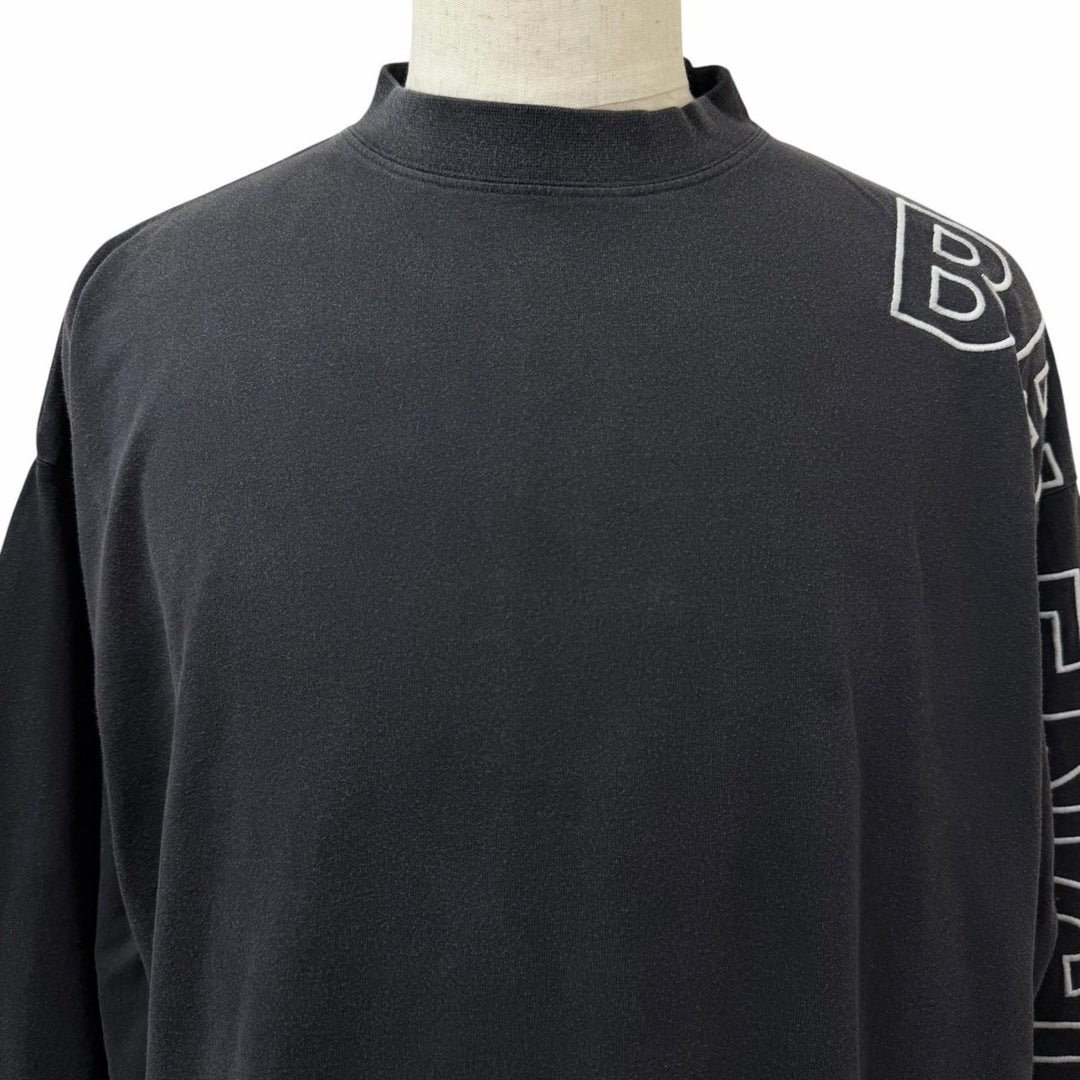 Pristine BALENCIAGA Long-sleeved T-shirt Arm logo embroidery