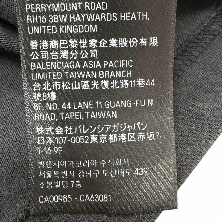 Pristine BALENCIAGA Long-sleeved T-shirt Arm logo embroidery