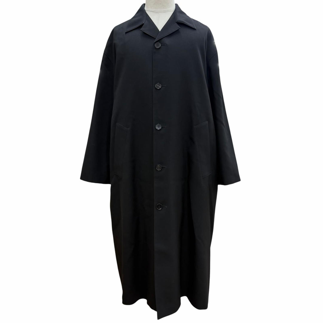 Excellent JIL SANDER coat WARDROBE Wool Gabardine COAT black mens 44 J23AA0102