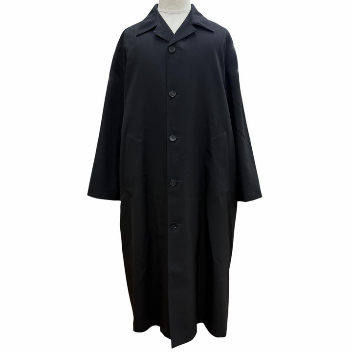 Excellent JIL SANDER coat WARDROBE Wool Gabardine COAT black mens 44 J23AA0102