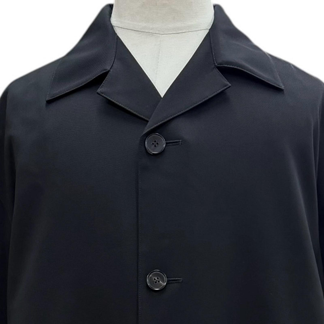 Excellent JIL SANDER coat WARDROBE Wool Gabardine COAT black mens 44 J23AA0102