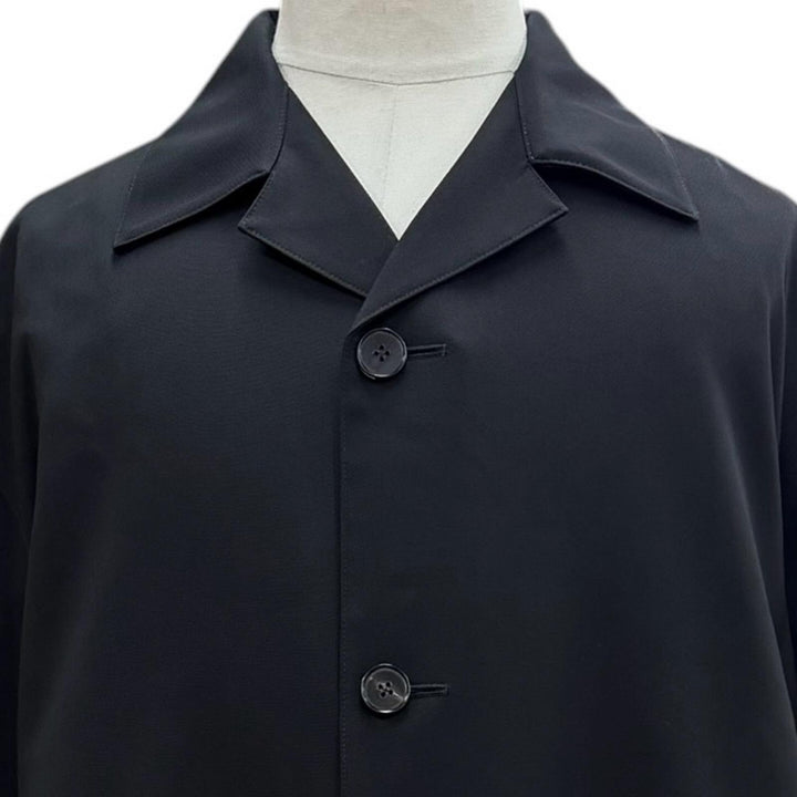 Excellent JIL SANDER coat WARDROBE Wool Gabardine COAT black mens 44 J23AA0102