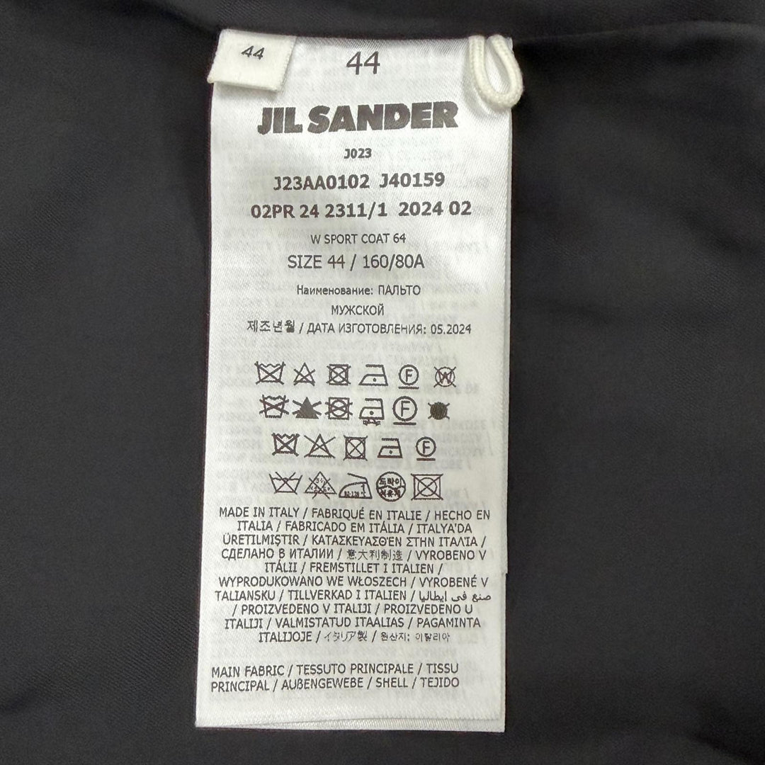 Excellent JIL SANDER coat WARDROBE Wool Gabardine COAT black mens 44 J23AA0102