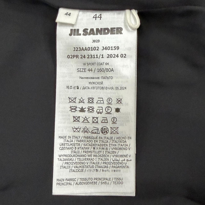 Excellent JIL SANDER coat WARDROBE Wool Gabardine COAT black mens 44 J23AA0102