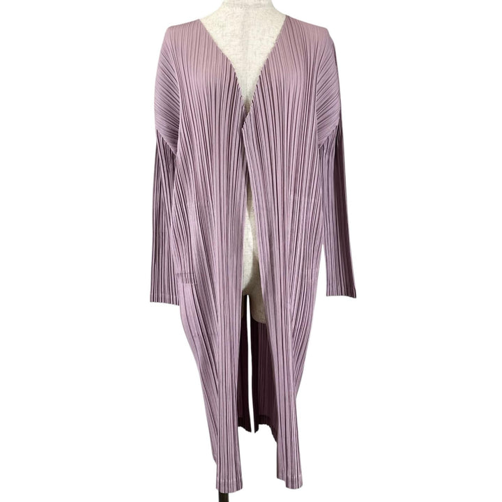 Great PLEATS PLEASE cardigan long Light purple polyester Women 3 PP81-JA563