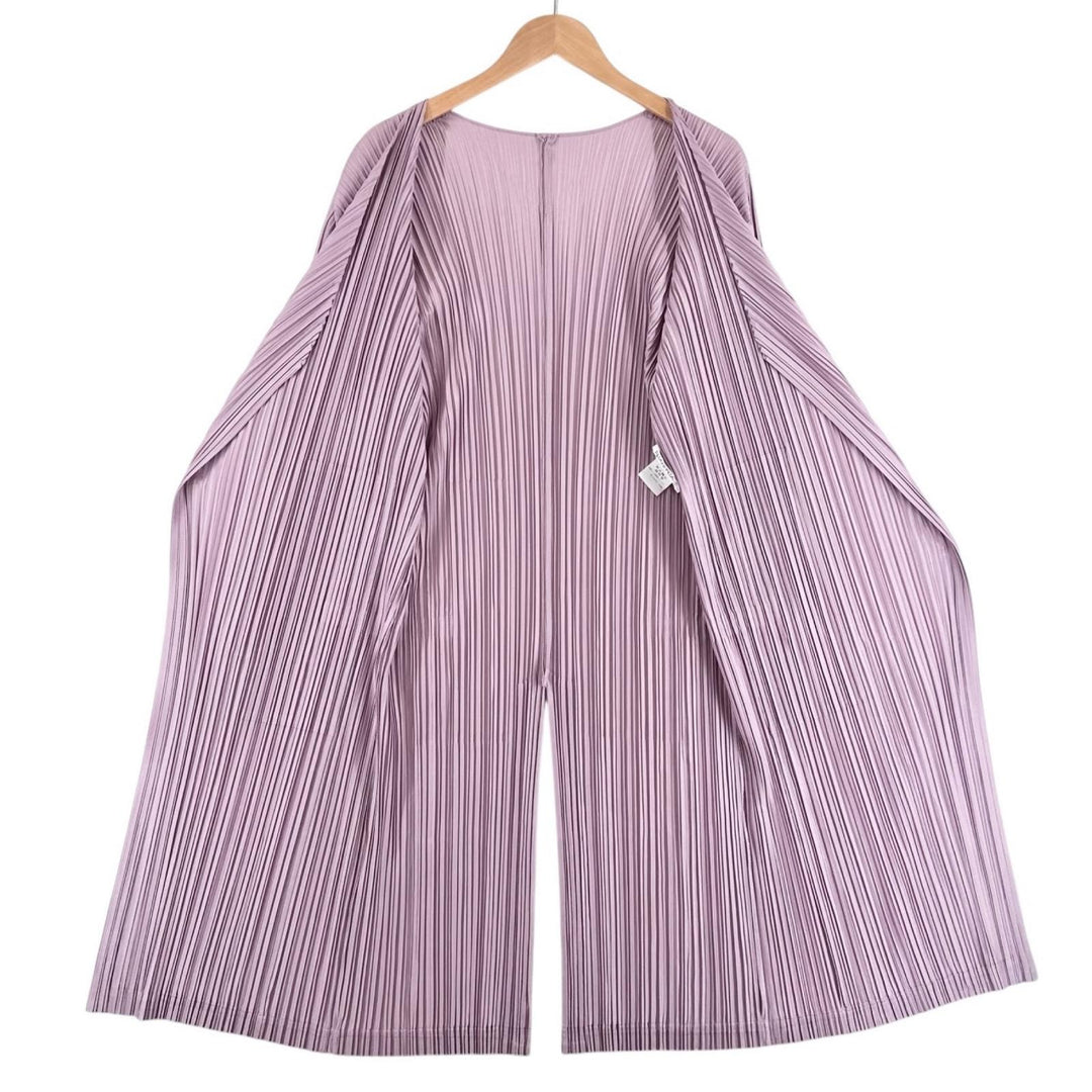 Great PLEATS PLEASE cardigan long Light purple polyester Women 3 PP81-JA563