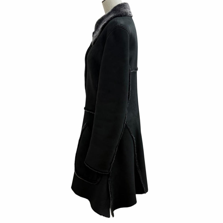 Great ISSEY MIYAKE Mouton coat Hem design, long length Sheep leather 2 IM43LA506