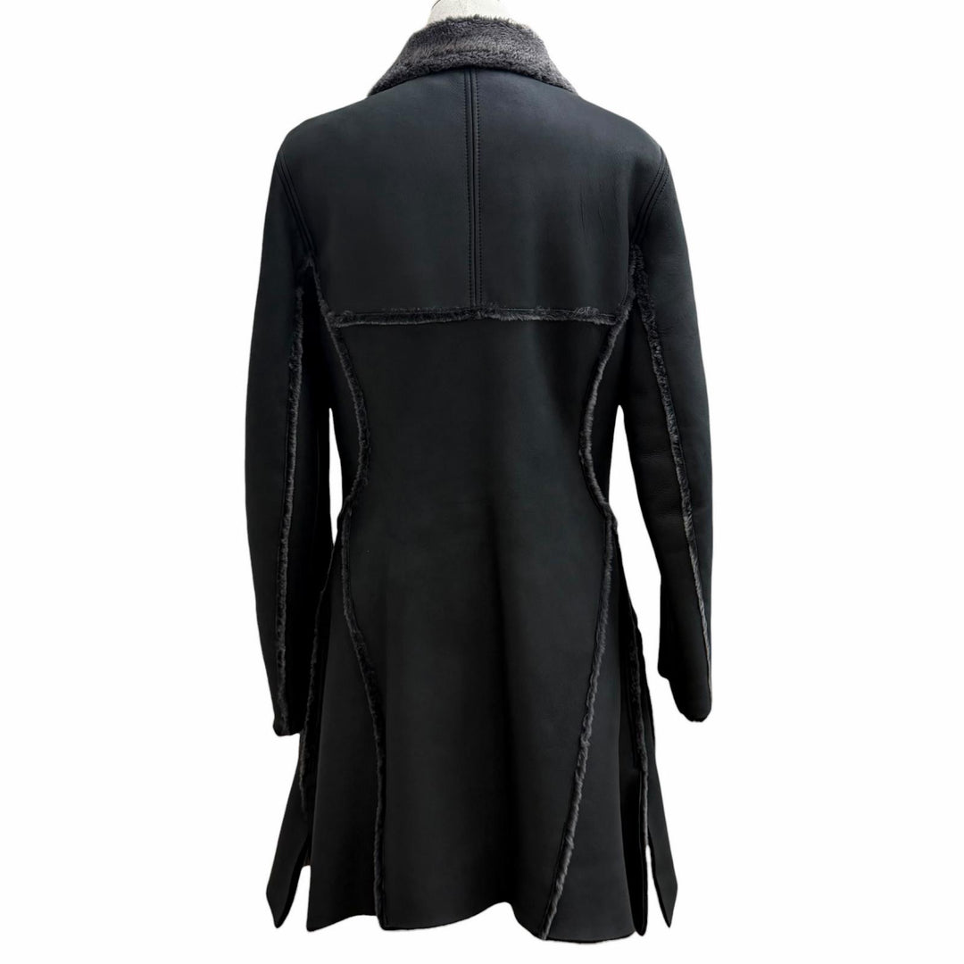 Great ISSEY MIYAKE Mouton coat Hem design, long length Sheep leather 2 IM43LA506