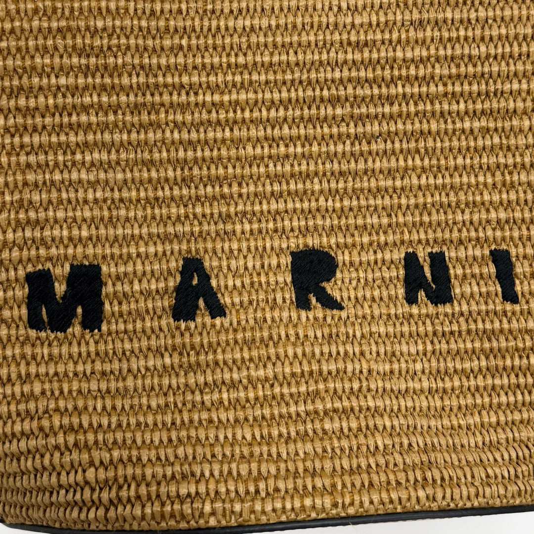 Pristine MARNI Handbag TROPICALIA BAG SMALL Brown leather Women BMMP0068Q0