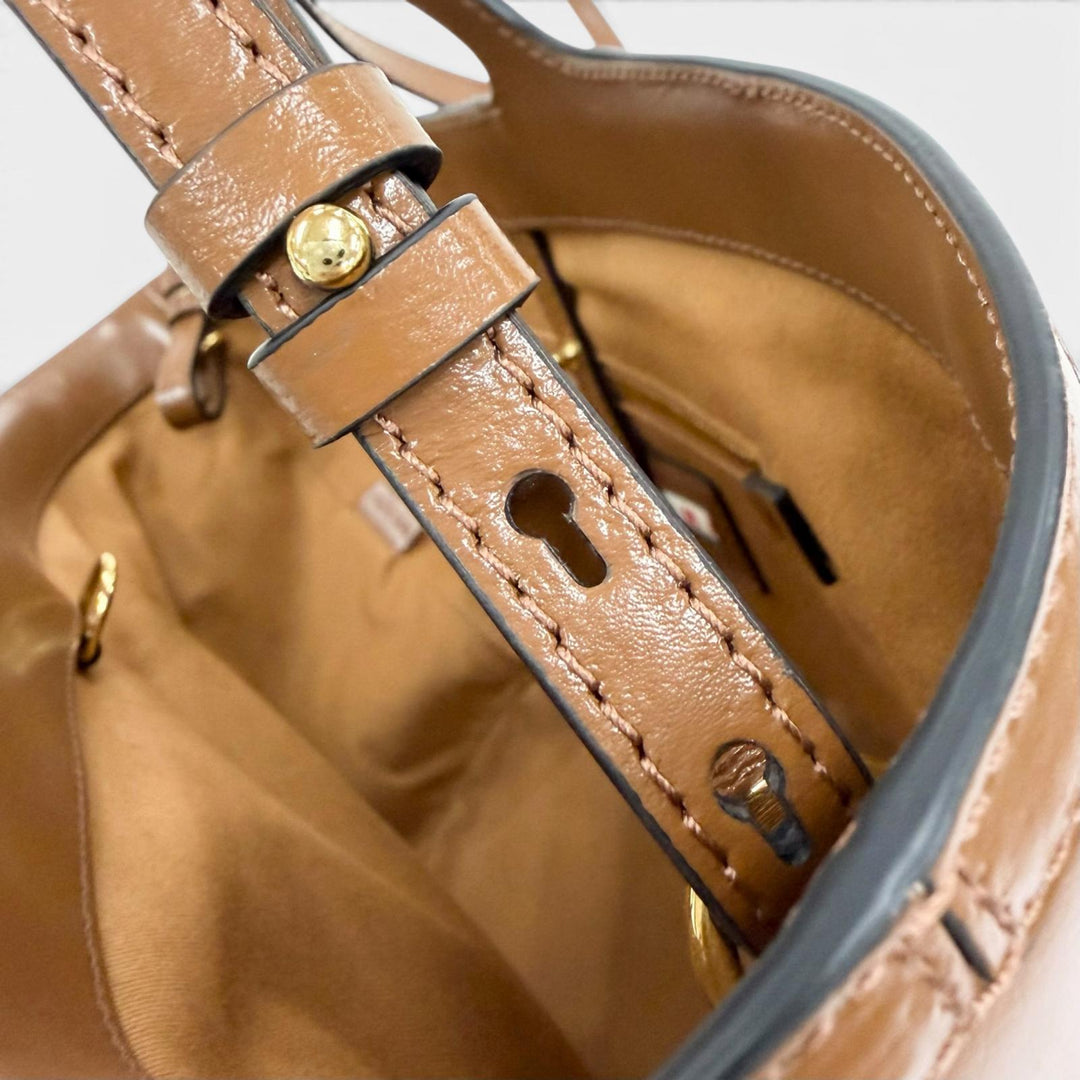 Pristine MARNI Handbag TROPICALIA BAG SMALL Brown leather Women BMMP0068Q0