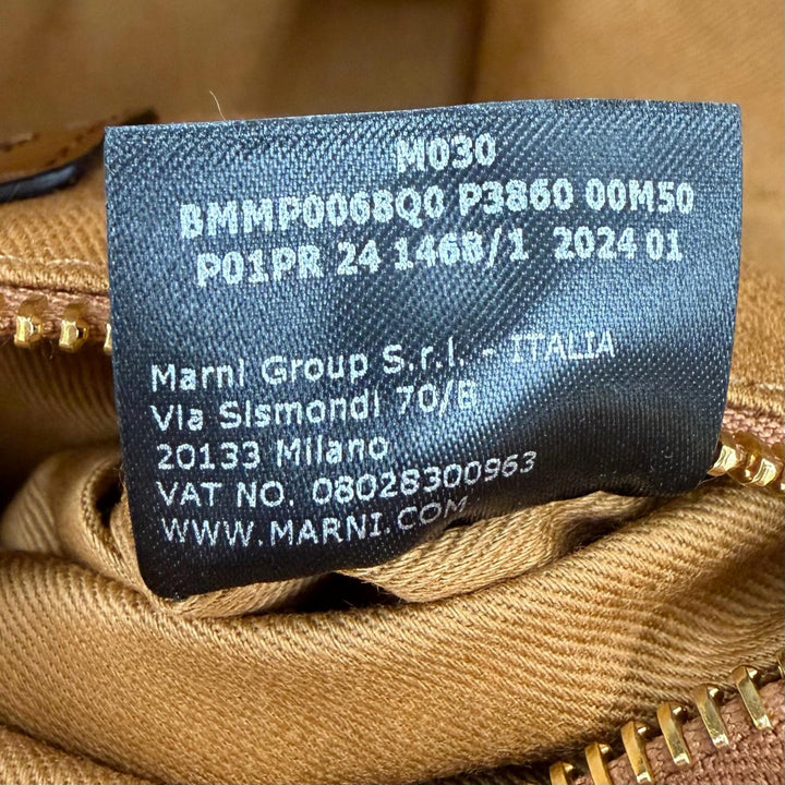 Pristine MARNI Handbag TROPICALIA BAG SMALL Brown leather Women BMMP0068Q0