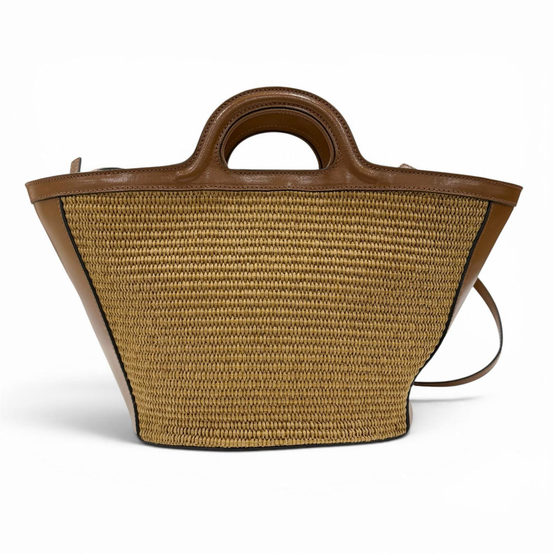 Pristine MARNI Handbag TROPICALIA BAG SMALL Brown leather Women BMMP0068Q0
